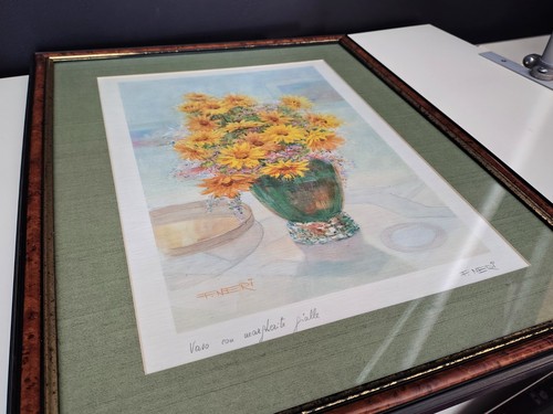 Large signed framed print - signed,
