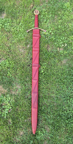 Medieval templar sword with - medieval,