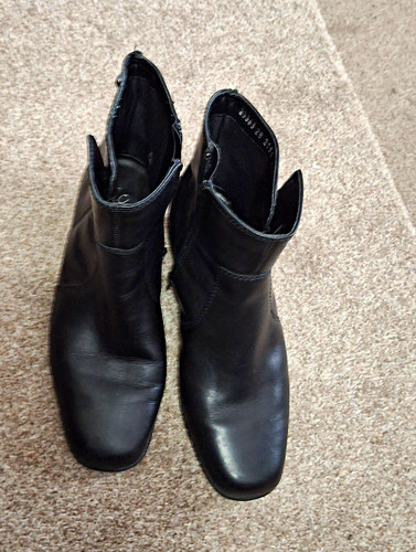 Tlc black leather ankle - leather, bootie