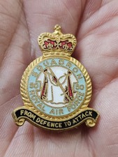 Vintage RAF 50 Squadron Crest Brass And Enamel Pin Badge