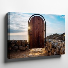 Rustic Wooden Arched Door
