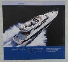 Sunseeker Manhattan 74 International Yacht Charter Specification Brochure 2003.