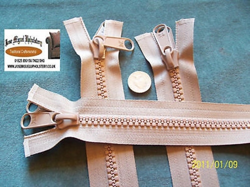 Heavy duty zip - duty, beige