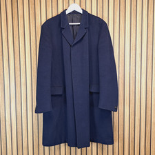 Burton Overcoat Mens Navy Blue