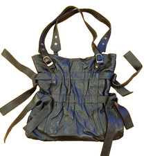 Jigsaw Ruched Bag dark brown