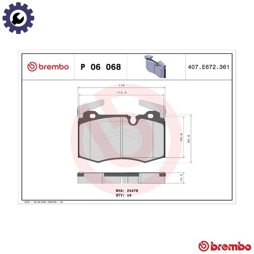 Brake pad set disc - pad,