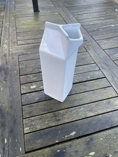 Milk Carton Vase Porcelain
