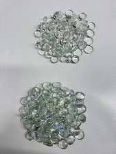 clear, flat glass marbles used
