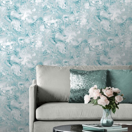 Elixir marble wallpaper teal - marble,