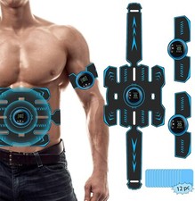 Rechargeable EMS Abdominal Muscle Stimulator ABS Trainer Toner Fitness Belt UK