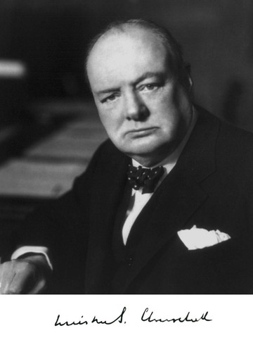 Winston churchill autograph - winston,