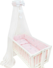 Baby Drape Canopy Mosquito Net with Ribbon ONLY Fits Crib/Cradle Bunny pink
