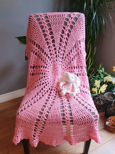 Hand crochet baby shawl - crochet,