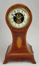 Early Eureka Balloon Inlay Mantel Clock Excellent Working Order 