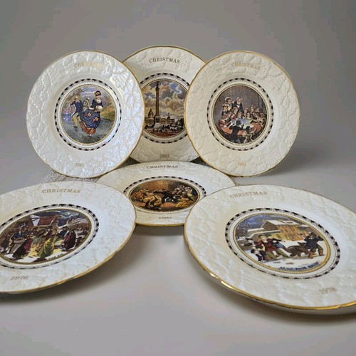 Coalport christmas plates - christmas, x6