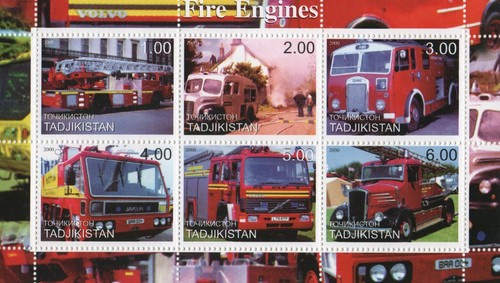 Fire engines 2000 mnh stamp - engines,
