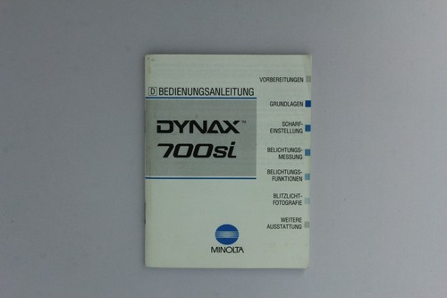 Minolta dynax 700si manual - minolta,