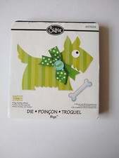 Sizzix Bigz Die Dog, Scotty With Bone Scottie Dog 657688 Discontinued Rare Die