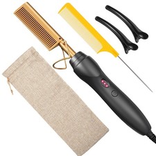 Hair Hot Comb Straightener Professional Press Comb Electric Hot Comb Portable