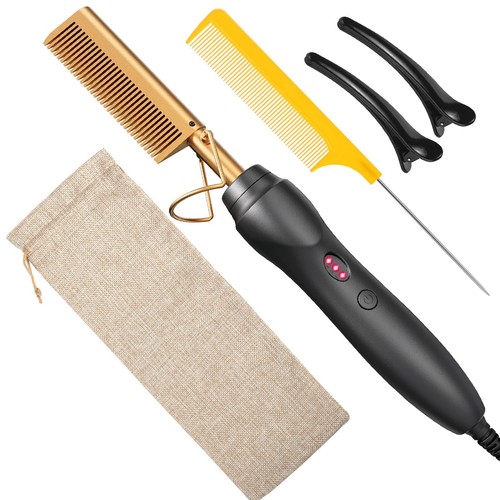 Hair hot comb straightener - hair,