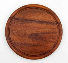 Vintage 1970s Chopping Bread Cutting Board Wooden Retro Teak Wood - Camper Van A