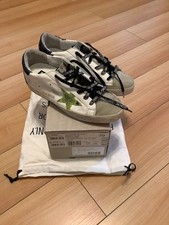 Golden Goose GGDB Women's Leather Superstar Sneakers Light Green Star