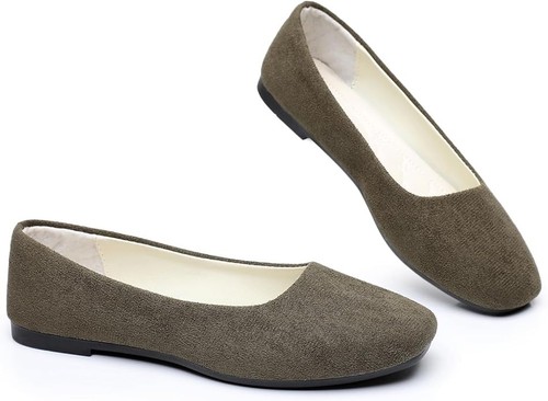 Faux suede ballerina - faux, pumps