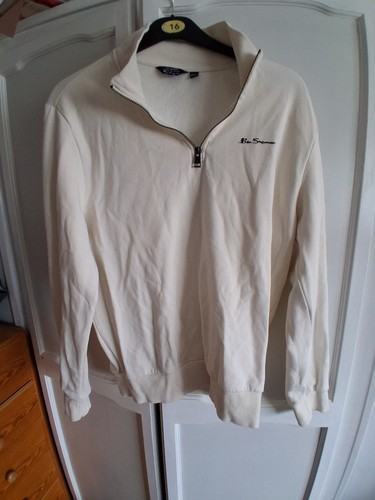Ben sherman cream half zip - ben,
