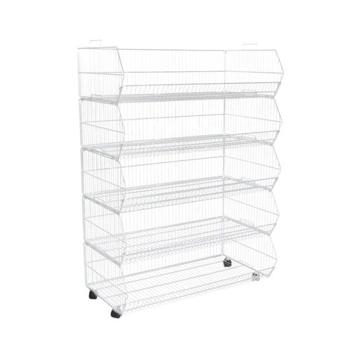 White tier collapsible - white, 5-tier