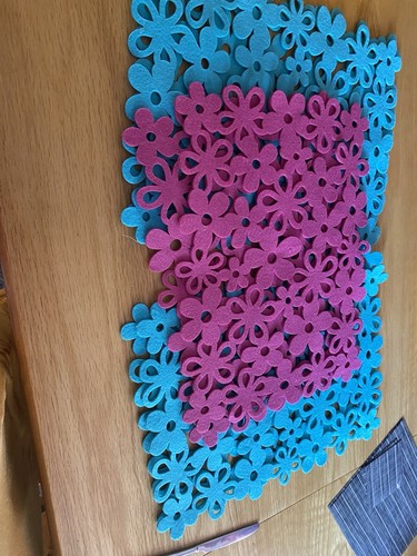Flower design felt - flower, placemats