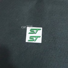 2x Matte Green ST Mini Black Metal Emblem Decal Sticker Badge Line Sports Bumper