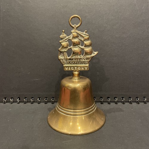 Large vintage brass bell with - vintage,