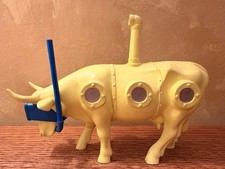 Cow Parade Yellow SubMOOrine #7716 Cow Figure Scuba Submarine Westland Giftware