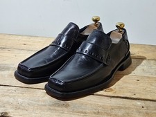 OLIVER SWEENEY CHEYENNE BLACK LEATHER MENS BLAKE STITCHED LOAFER SHOES UK 12 46