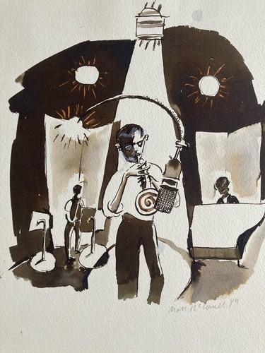 Vintage ink watercolour - vintage,