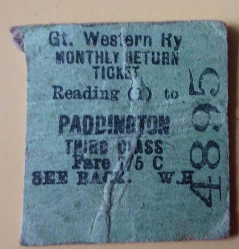 Gwr railway ticket - gwr, reading
