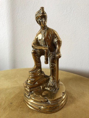 Vintage brass figure coal - brass, a