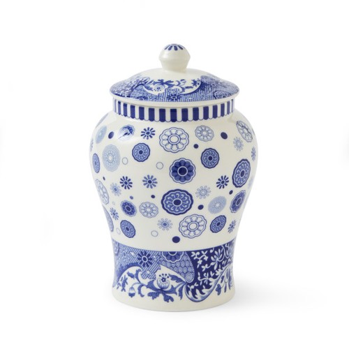 Spode blue italian brocato - blue,