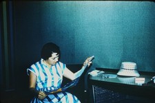 VINTAGE PHOTO SLIDE Woman in