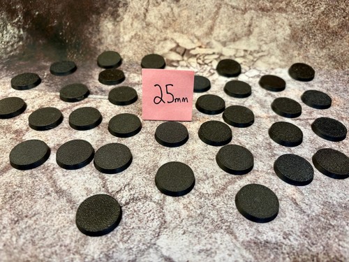 Round bases 25mm - 25mm, miniature