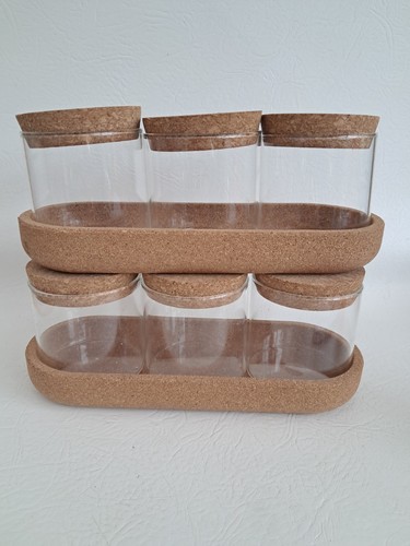 9cm glass jars - x6,