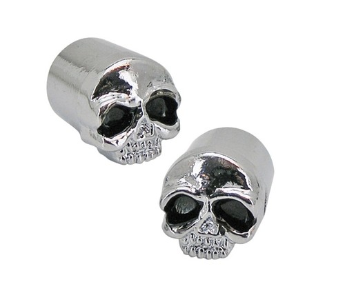 Skull tyre valve dust caps - skull,
