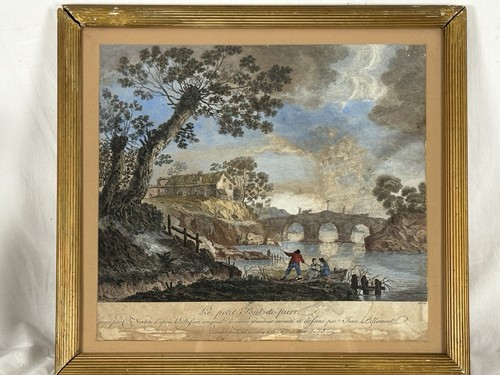1759 hand coloured etching - 1759,