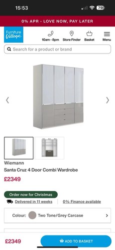 Glass door wardrobe - glass,