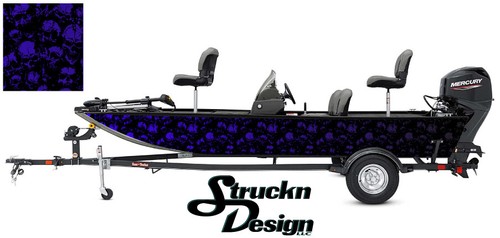 Skulls blue black graphic - blue,