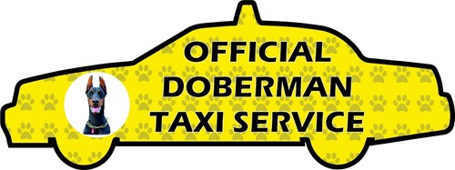 Funny doberman dog taxi - doberman,