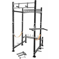 Adjustable Power Rack Cage Weight Training Pull Ups Dips Gym Station MARCY 8070