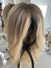 13x4 Lace Front Wig Highlights Blonde Remy Human Hair Wig 130% Denisty