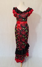 FLAMENCO DANCER SPANISH SENORITA RUMBA LATINO DRESS GIRL'S FANCY DRESS 1 PC 7-9