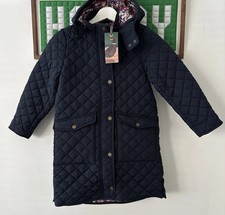 Fab Joules New Navy Blue Girls Kids Size Age 9 Chatham Quilted Jacket Coat BNWT